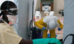 A look inside an Ebola Treatment Unit in Monrovia, Liberia.