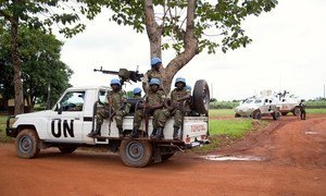 A MINUSCA patrol in Bangui, Central African Republic (CAR).