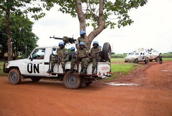 A MINUSCA patrol in Bangui, Central African Republic (CAR).