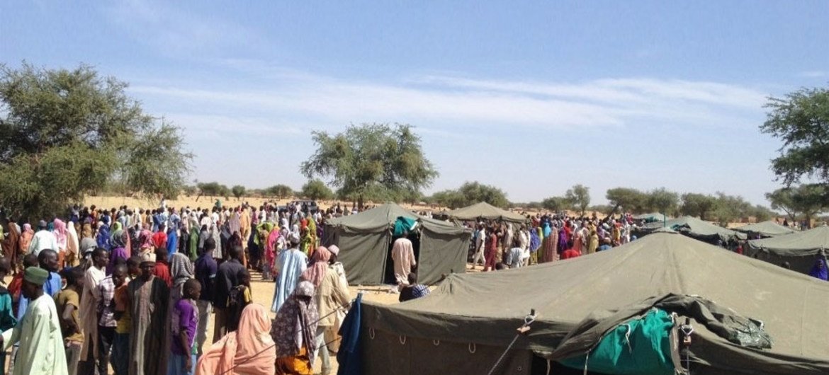 Displaced population at a refuge site in Niger’s Diffa region. Boko Haram’s worsening violence has forced tens of thousands to flee northeastern Nigeria to neighbouring countries.