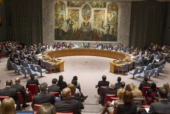 A wide view of the Security Council during a briefing on the situation in the Democratic People’s Republic of Korea (DPRK).