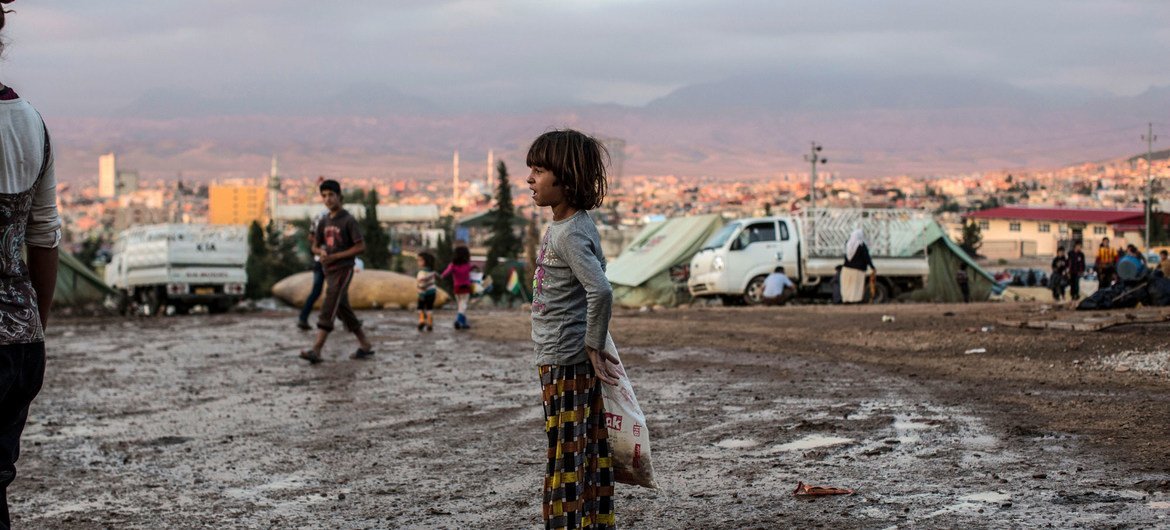 This child was among thousands of Iraqis who fled to the high-altitude region of northern Kurdistan during the winter of 2014 with nothing but the clothes on their backs, and found themselves entirely dependent on humanitarian agencies.