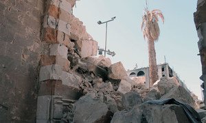 Destruction de monuments historiques à Alep, en Syrie.
