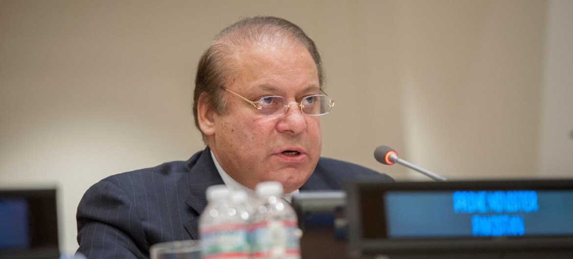 Le Premier ministre du Pakistan Muhammad Nawaz Sharif. Photo ONU / Cia Pak