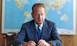 Portrait of former Secretary-General Dag Hammarskjöld.