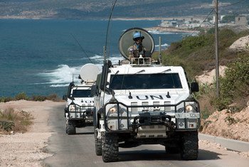 قوات حفظ السلام تقوم بدوريات في جنوب لبنان.