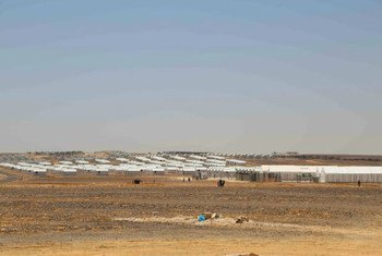 Azraq camp, located in the heart of Jordan's eastern desert.