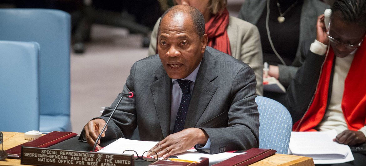 Head of the UN Office for West Africa (UNOWA) Mohamed Ibn Chambas briefs the Security Council.