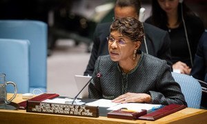 Special Representative and head of the UN Operation in Côte d’Ivoire (UNOCI) Aïchatou Mindaoudou, briefs the Security Council on the situation in that country.
