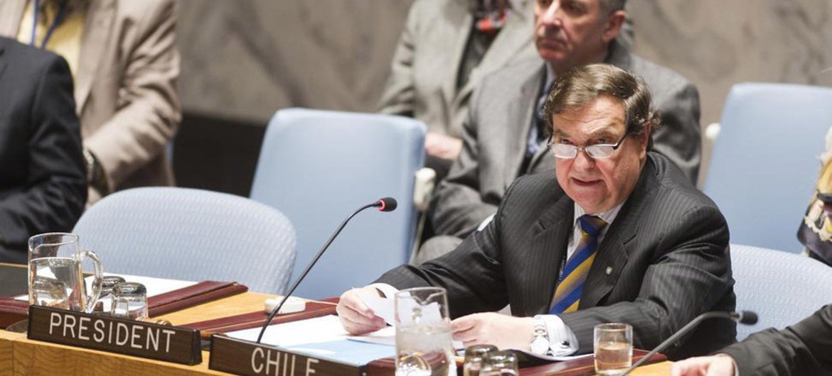 Security Council President, Ambassador Cristián Barros Melet of Chile.