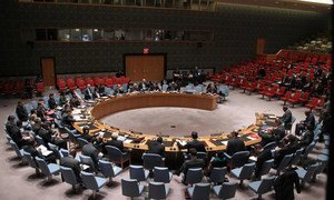 A wide view of the Security Council in session.