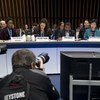 WHO Director-General, Margaret Chan (far right) speaks at the Special Session of the Executive Board on Ebola in Geneva.