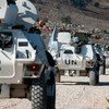 在联合国驻黎巴嫩临时部队执行任务的维和车队。联黎特派团图片/Pasqual Gorriz