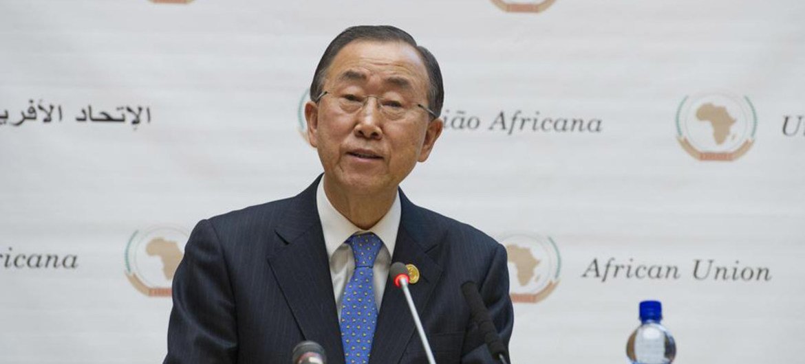 Ban Ki-moon en la Cumbre de la Unión Africana. Foto: ONU/Eskinder Debebe