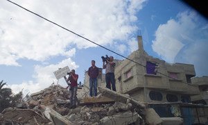 La reconstruction de Gaza est lente après le conflit de l'été 2014. Photo ONU/Eskinder Debeba