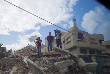 La reconstruction de Gaza est lente après le conflit de l'été 2014. Photo ONU/Eskinder Debeba