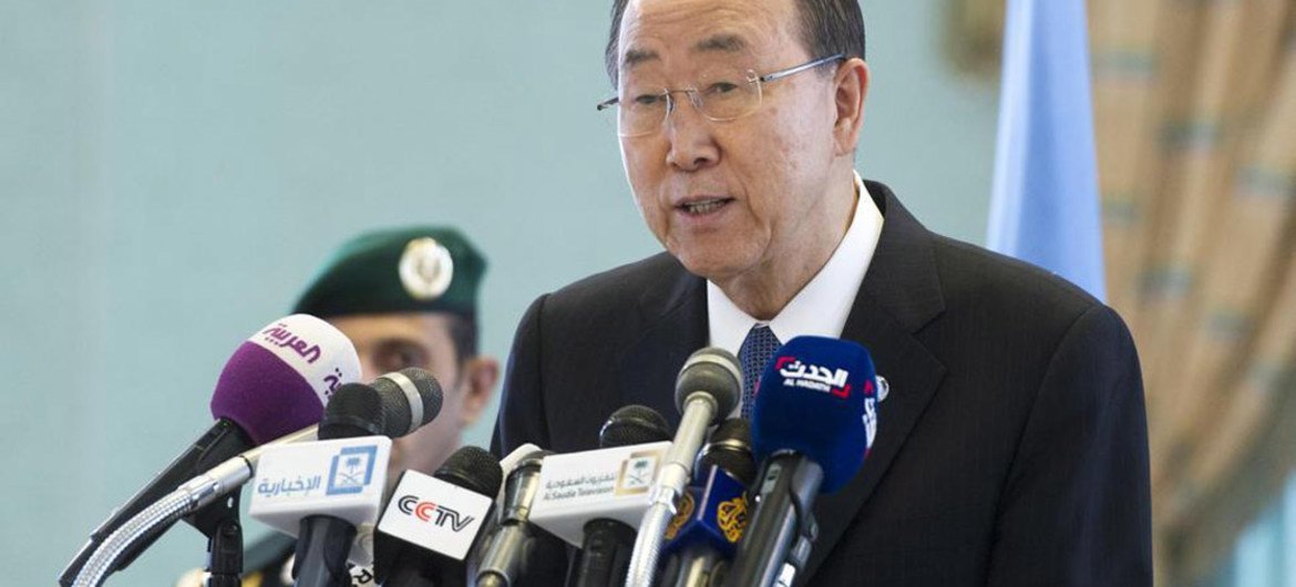 Le Secrétaire général des Nations Unies, Ban Ki-moon. Photo : ONU/Mark Garten