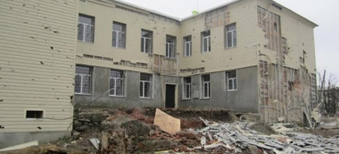UNDP experts are selecting sites for social care restoration as part of a UNDP and Government of Japan project in the Donetsk and Lugansk regions of Ukraine.