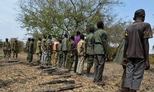 Des enfants soldats démobilisés au Soudan du Sud.