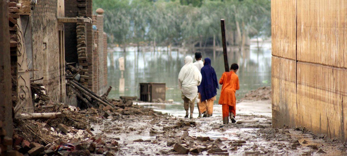 Coping with severe floods in Pakistan.