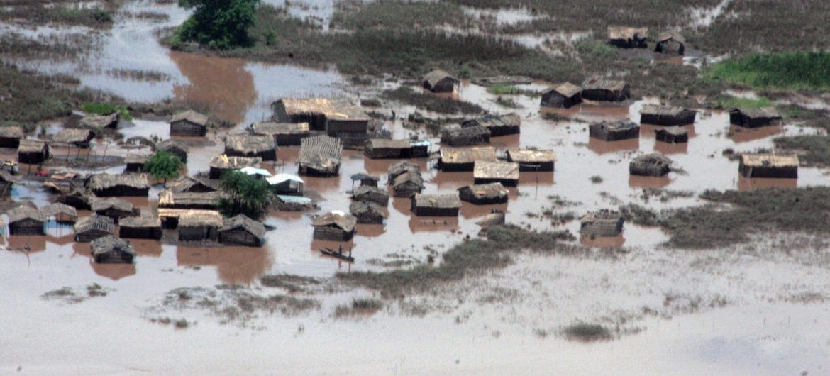 These houses may collapse any moment because of flood water in Lower Shire, southern Malawi.