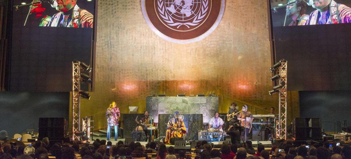 Ebola concert held in the General Assembly Hall.