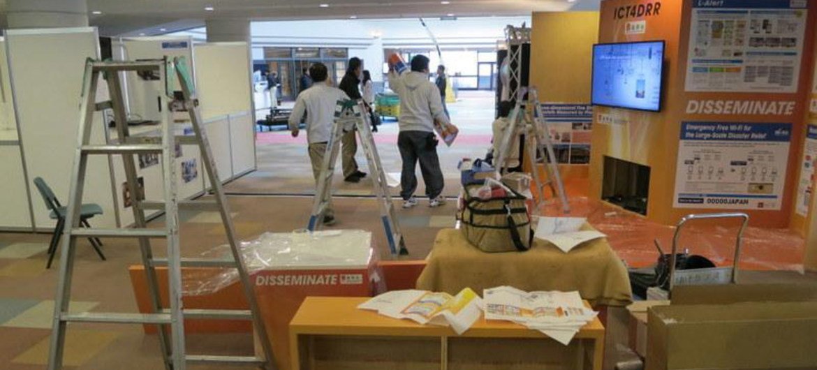Preparations underway in Sendai, Japan, for of the Third World Conference on Disaster Risk Reduction, which runs from 14-18 March 2015.