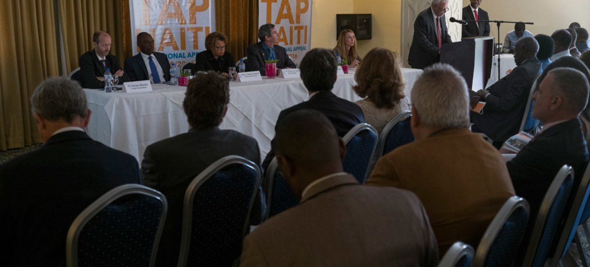 UN Mission in Haiti (MINUSTAH) partners with the Government and other humanitarian agencies to launch a Transitional Appeal called TAP.