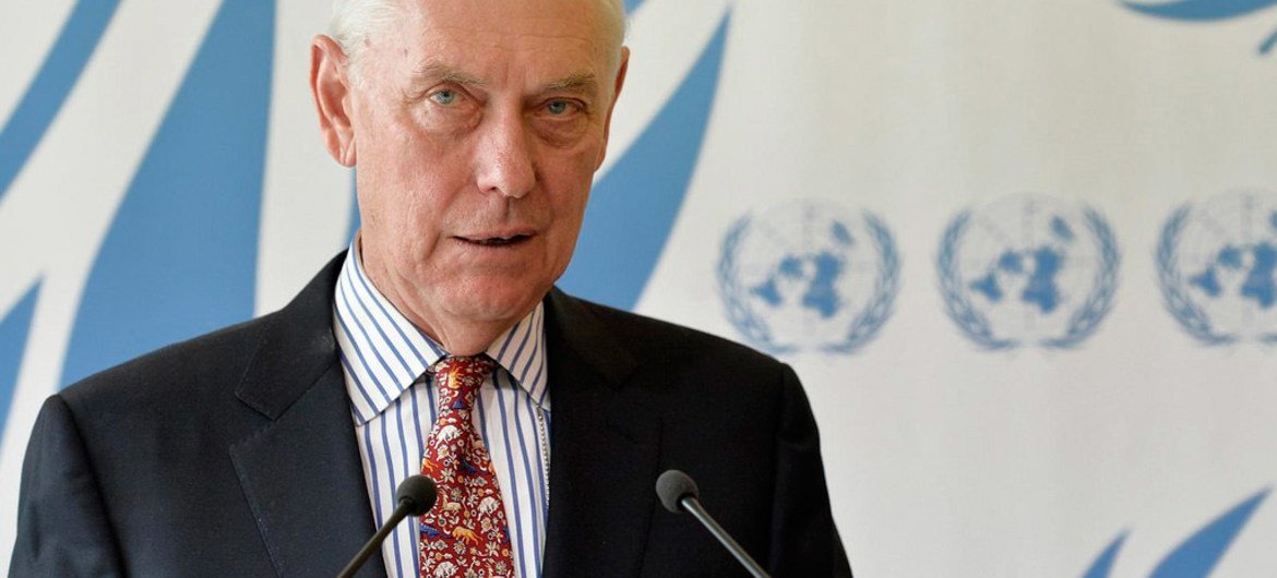 联合国厄立特里亚人权问题调查委员会主席迈克•史密斯资料图片。联合国图片/Jean-Marc Ferré