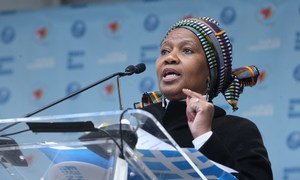La Directrice exécutive d'ONU-Femmes, Phumzile Mlambo-Ngcuka. Photo ONU/Devra Berkowitz (archives)