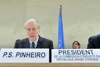 Le Président de la Commission d'enquête sur la Syrie, Paulo Sergio Pinheiro. Photo ONU/Jean-Marc Ferré