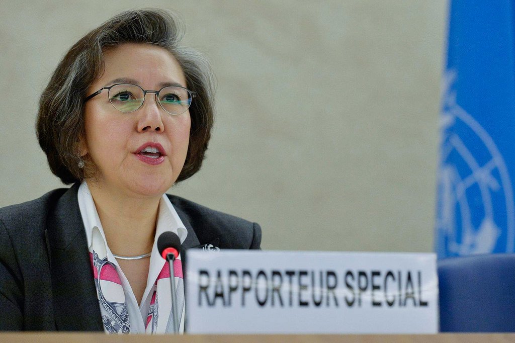 La Rapporteure spéciale sur la situation des droits de l'homme au Myanmar, Yanghee Lee. 