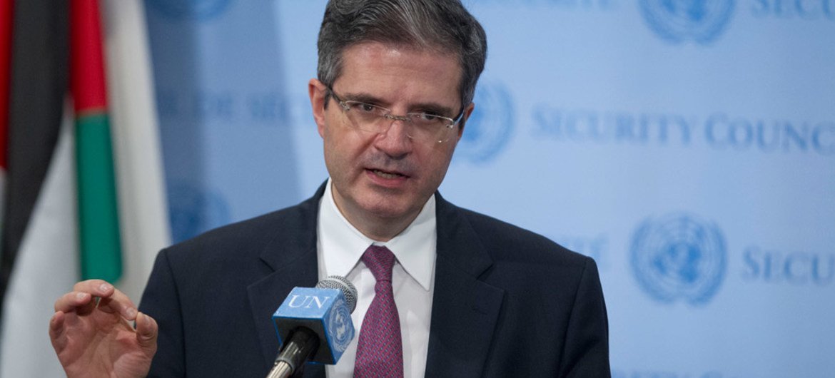 Security Council President for the month of March 2015 Amb. François Delattre of France.