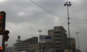 Street scene in Baghdad, Iraq. 