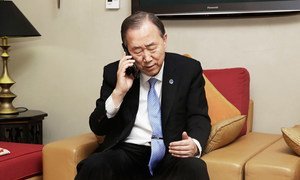 Secretary-General Ban Ki-moon, in a phone call, congratulates  President-elect Muhammadu Buhari of Nigeria.