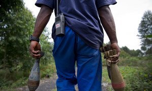 Unexploded ordnance (UXO) in and around the Goma-Kibati area of the Democratic Republic of the Congo (DRC) being cleared.