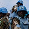 Des casques bleus de la Mission des Nations Unies au Libéria (MINUL).