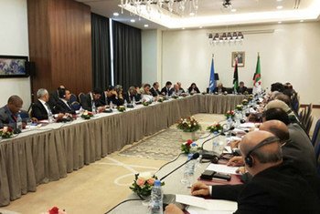 Libyan political parties and activists attend their second meeting facilitated by the UN Support Mission in Libya (UNSMIL), in the Algerian capital Algiers.