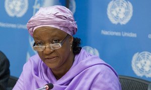 Special Representative on Sexual Violence in Conflict, Zainab Bangura, briefs journalists.