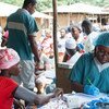 In Ebola-affected Liberia, the International Organization for Migration (IOM) set up this mobile clinic to provide basic healthcare services to about 1400 people in Gbaigbon and neighboring communities in Bomi County.
