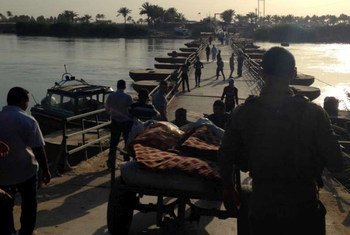UNHCR is concerned about the processing arrangements in place at the Bzabz bridge – a series of pontoons across the Euphrates River which marks the boundary between Anbar province and the capital, Baghdad.