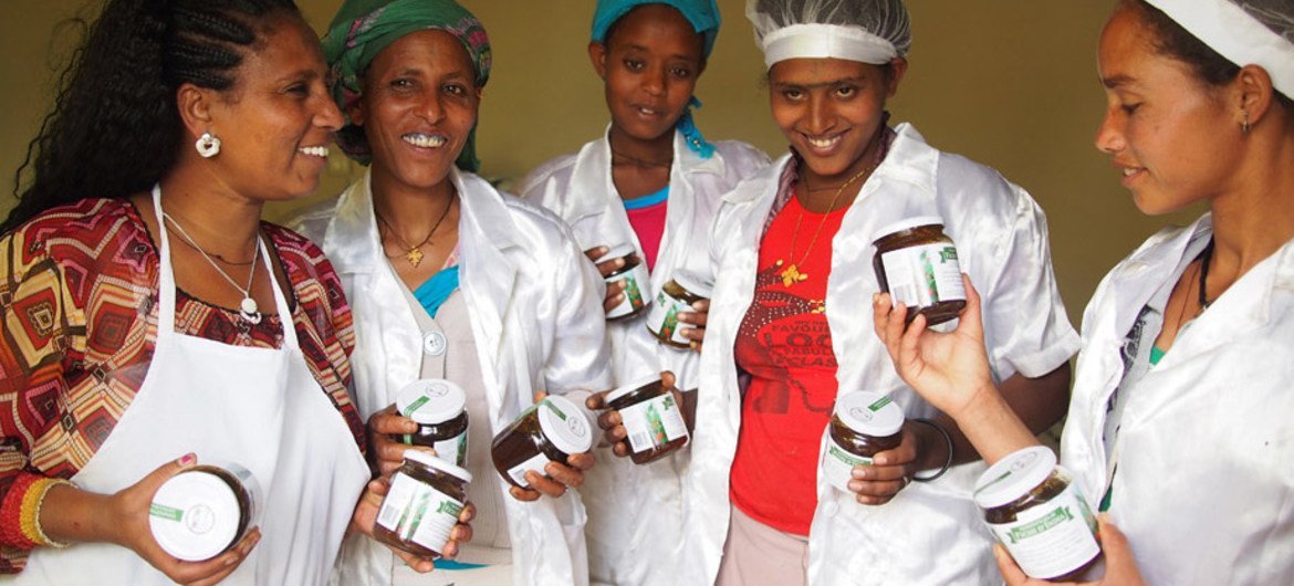 埃塞俄比亚合作社的妇女成员。粮农组织/Filippo Brasesco