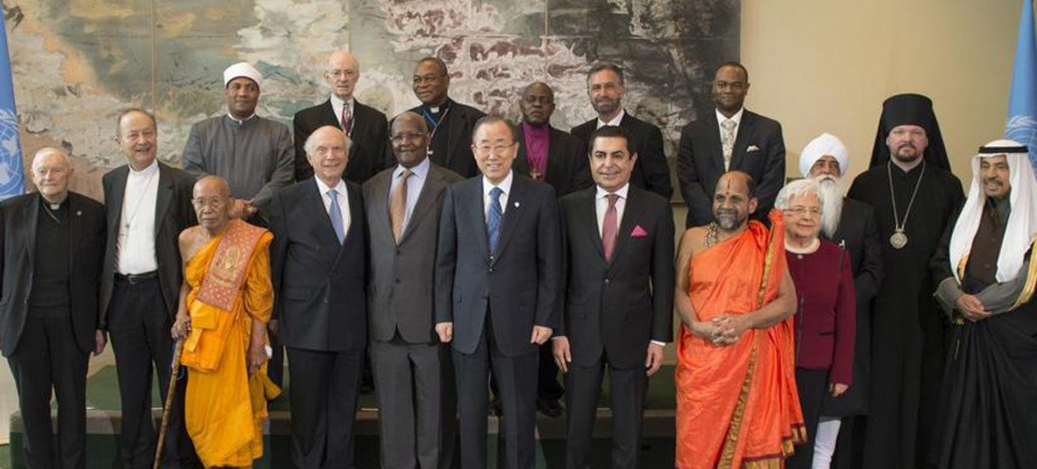潘基文秘书长接见不同文明联盟会议代表。联合国/Eskinder Debebe