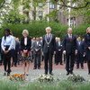 Minute of silence being observed at the annual Day of Remembrance for all Victims of Chemical Warfare held at the Headquarters of the Organisation for the Prohibition of Chemical Weapons (OPCW) in The Hague. 2015.