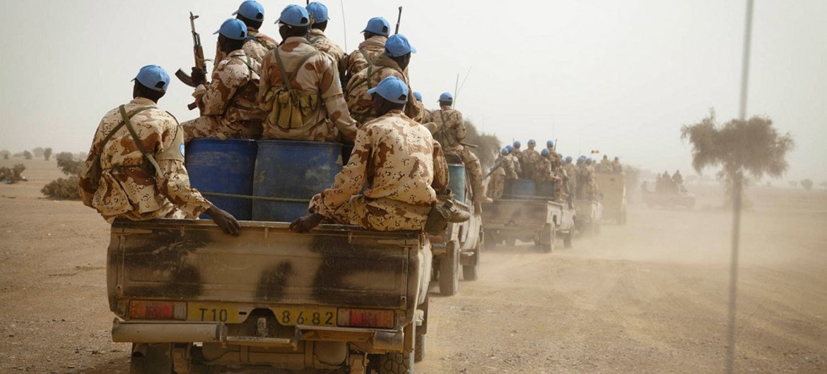 Des Casques bleus tchadiens déployés au sein de la MINUSMA dans le nord du Mali. Photo : MINUSMA / Marco Dormino