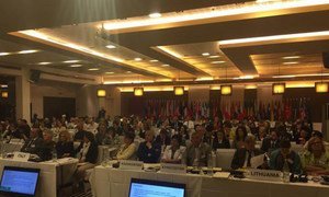 A wide view of delegates at the high-level meeting on environment and health in Europe, held in Haifa, Israel.