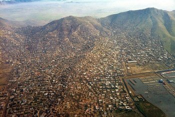 Une vue aérienne de Kaboul, la capitale de l'Afghanistan.