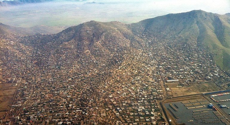 Vista aréa de Kabul, Afganistán. Foto: UNAMA/Ari Gaitanis