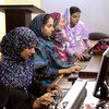 Students of Computer Sciences at Khowaja Institute of Information Technology (KIIT) in Hyderabad, Pakistan learn computing skills.