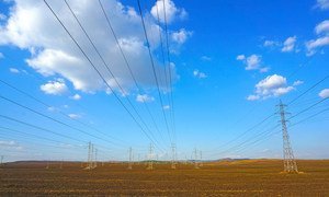 Power lines in Bulgaria.
